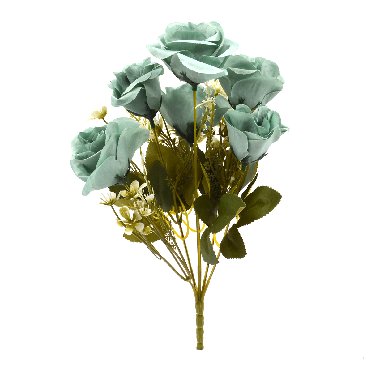 Flori Buchet 6 Trandafiri Madame turquoise inchis