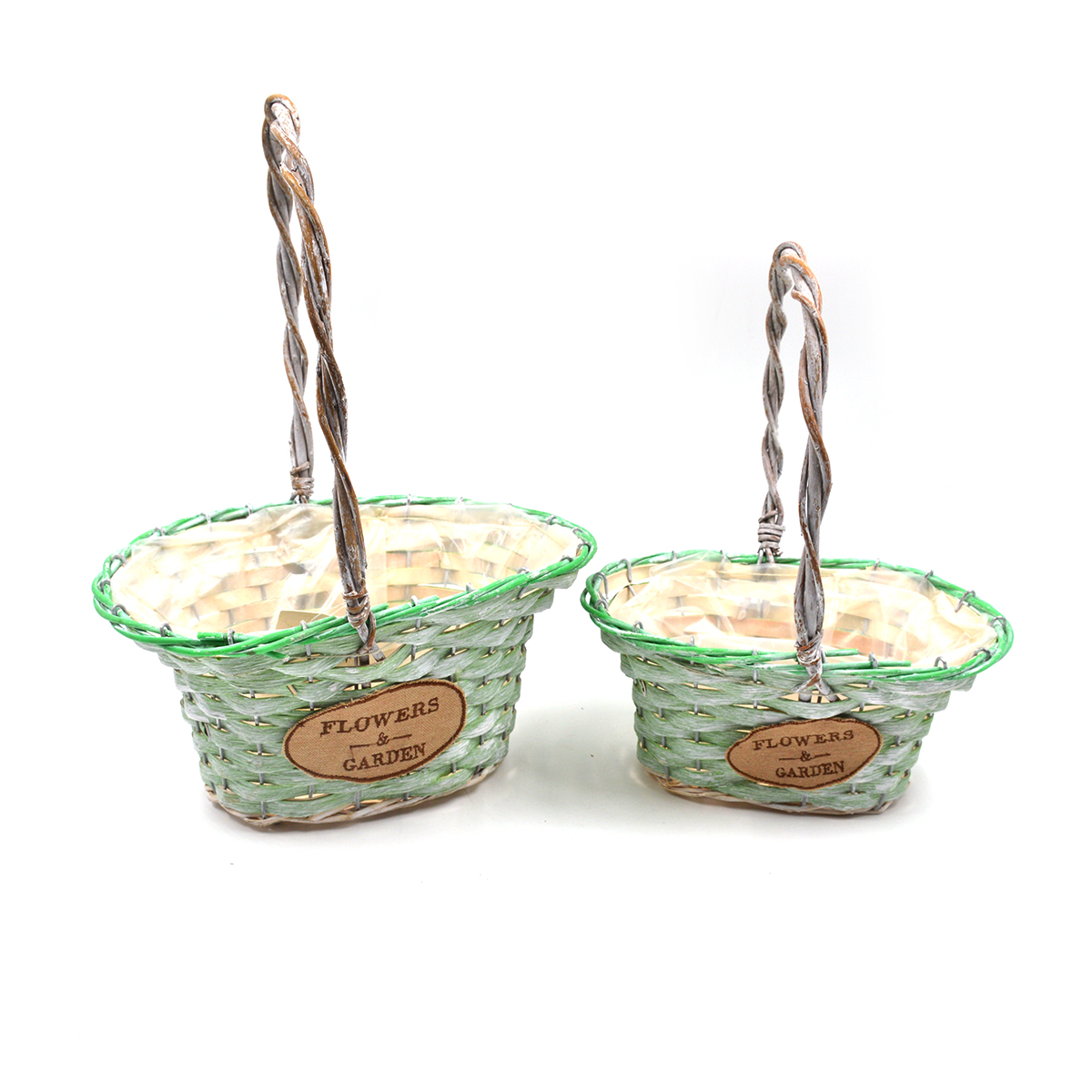 Set 2 cosuri Flowers verde