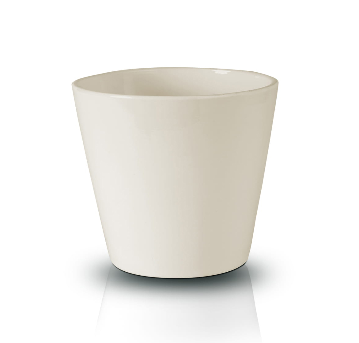 Ghiveci ceramica conic uni crem 14x13cm