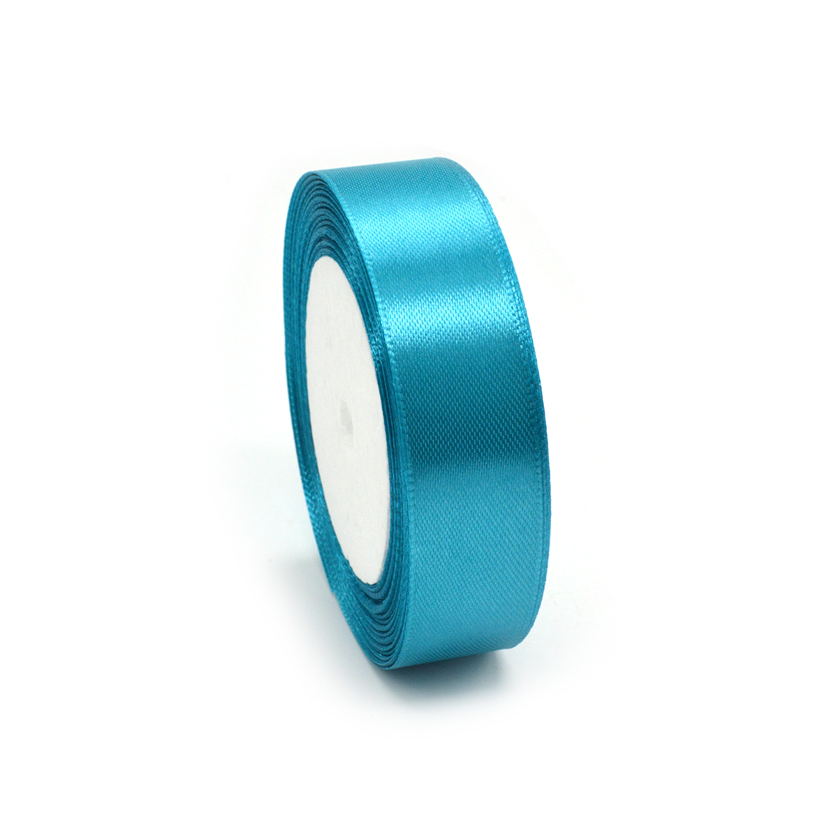 Rola satin 2.5cm albastru turquoise