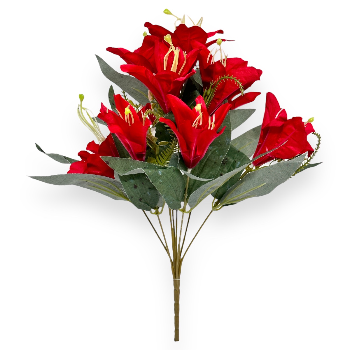 Buchet 10 fire Crin Asiatic artificial rosu