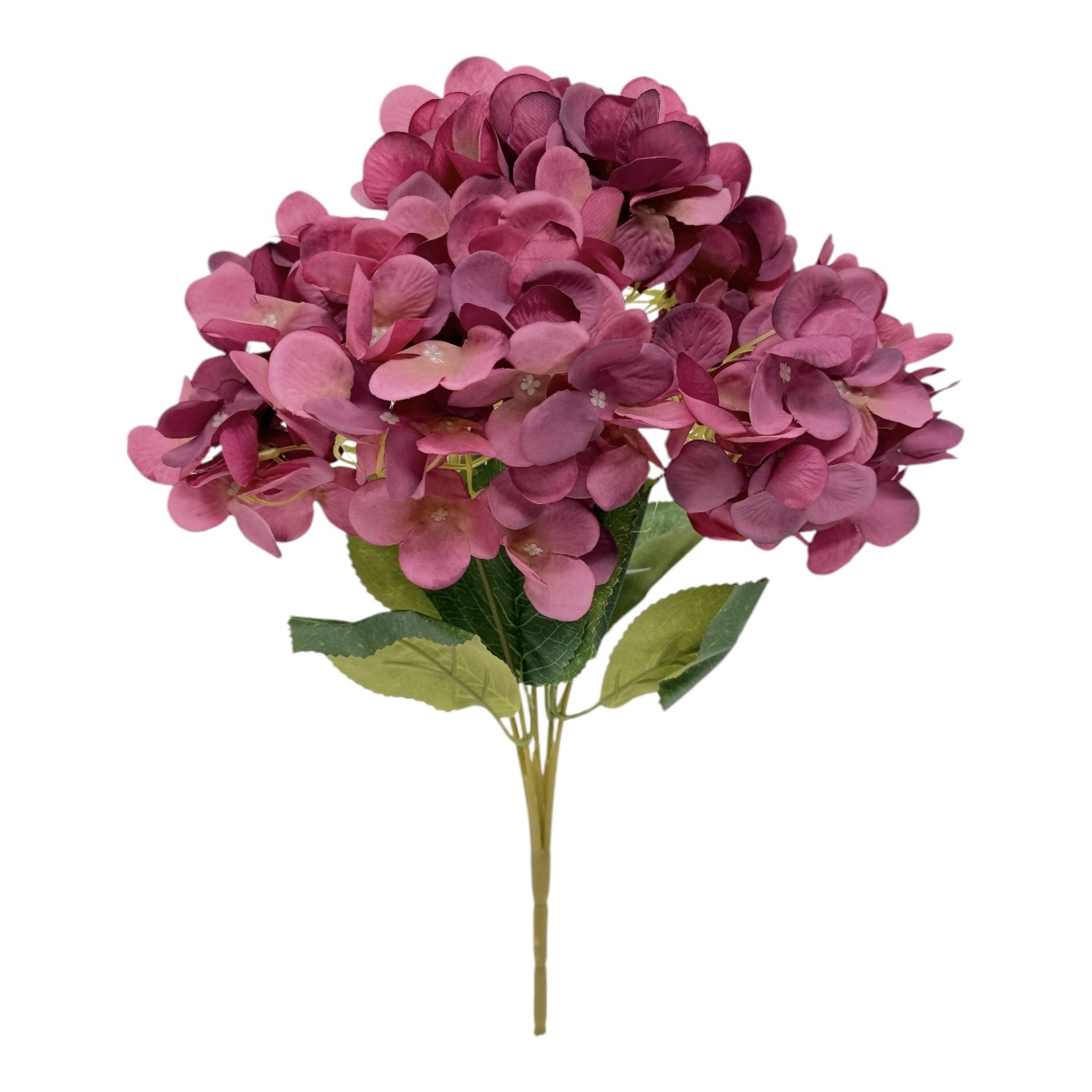 Buchet 5 Fire Hortensie Textila Burgundy