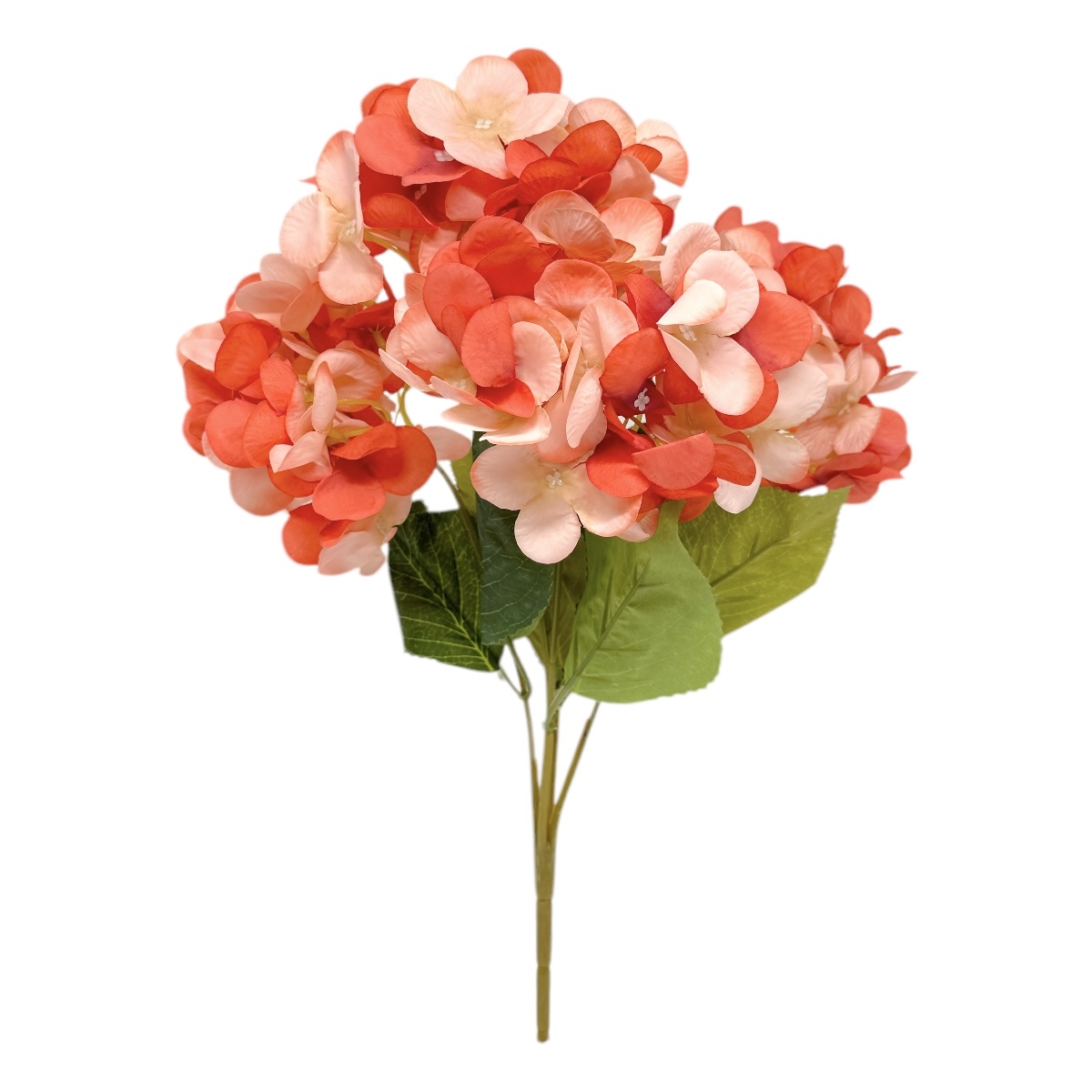 Buchet 5 Fire Hortensie Textila Corai