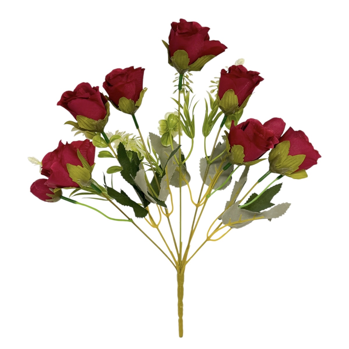 Buchet 7 Fire Artificiale Trandafiri cu Ranunculus Grena