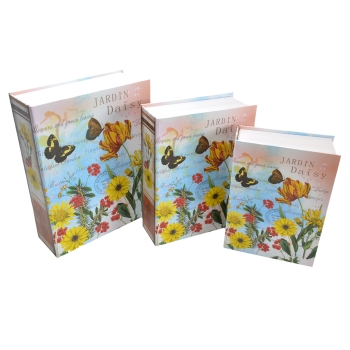 Set 3 cutii tip carte Jardin Daisy, 21-33 AFO