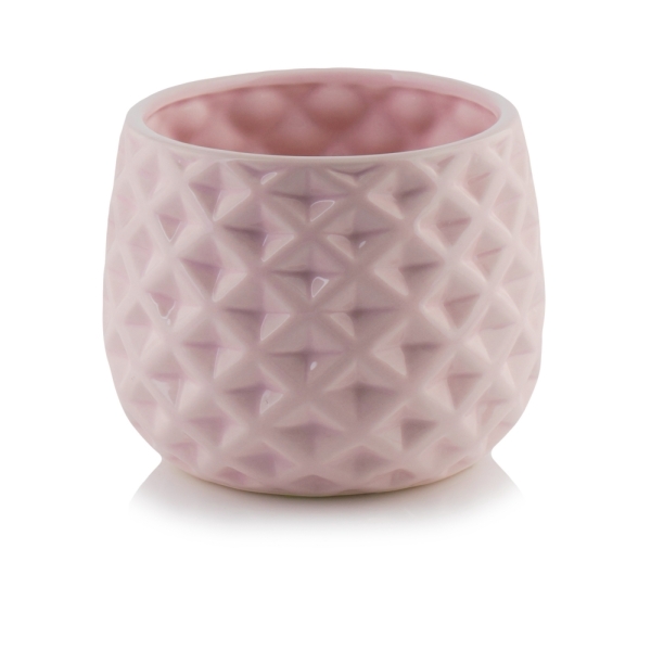 Ghiveci ceramica roz model romb